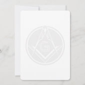 Vrijmetselaarsuitnodiging - Grand Master Masonic J Kaart (Achterkant)