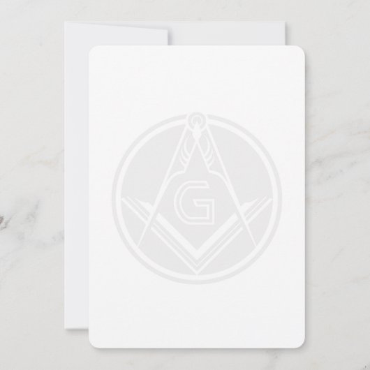 Vrijmetselaarsuitnodiging - Grand Master Masonic J Kaart (Achterkant)