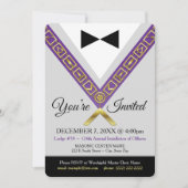 Vrijmetselaarsuitnodiging - Grand Master Masonic J Kaart (Voorkant)