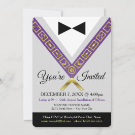 Vrijmetselaarsuitnodiging - Grand Master Masonic J Kaart