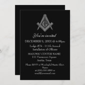 Vrijmetselarij Black Masonic Kaart (Voorkant / Achterkant)