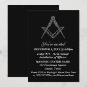 Vrijmetselarij Black Masonic Kaart (Voorkant / Achterkant)