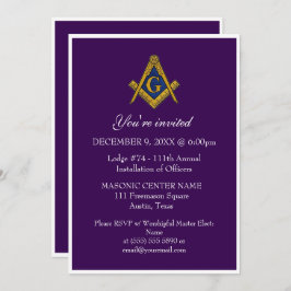 Vrijmetselarij Black Masonic Paarse Kaart