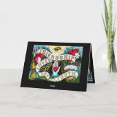 Vrijmetselarij Bloemig Romantisch Vriendschap Lie Kaart (Achterkant)