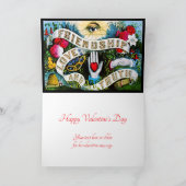 Vrijmetselarij Bloemig Romantisch Vriendschap Lie Kaart (Binnen)