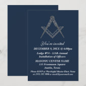 Vrijmetselarij Navy Blue Masonic Kaart (Voorkant / Achterkant)