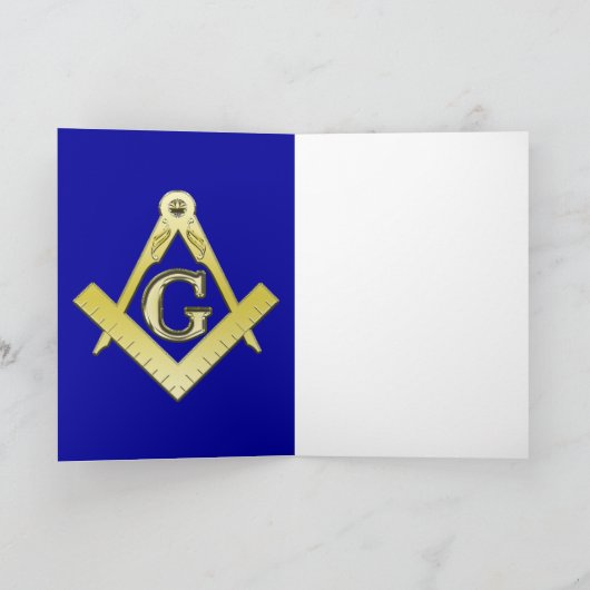 Vrijmetselarij Symbool Kaart (Binnen)