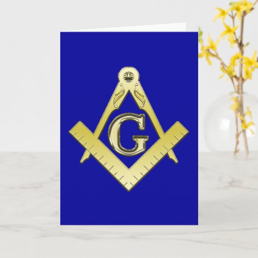 Vrijmetselarij Symbool Kaart (Gele Bloem)