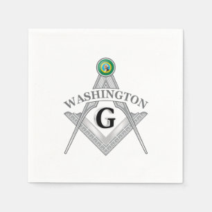 Vrijmetselarij symbool van de staat Washington Servet