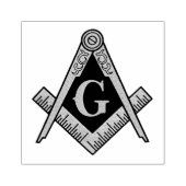 Vrijmetselarij Vierkant en Kompas Maçonnieke Rubberstempel (Afrduk)