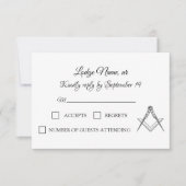 Vrijmetselarij vrijmetselaar RSVP (Voorkant)