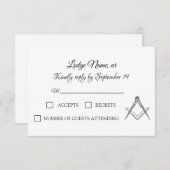 Vrijmetselarij vrijmetselaar RSVP (Voorkant / Achterkant)