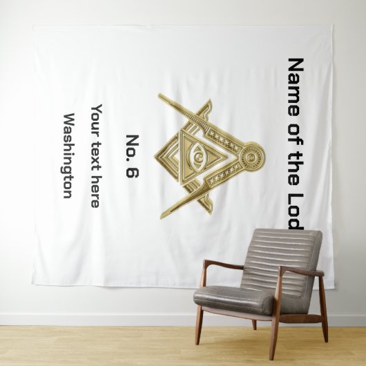 Vrijmetselarij vrijmetselaars vrijmetselaarsloge wandkleed (In Situ (horizontaal))