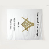 Vrijmetselarij vrijmetselaars vrijmetselaarsloge wandkleed (Voorkant (horizontaal))