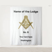 Vrijmetselarij vrijmetselaars vrijmetselaarsloge wandkleed (Voorkant)