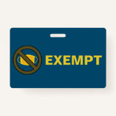 Vrijstelling van gezichtsbedekking zonnebloembadge badge (Achterkant)