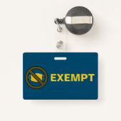 Vrijstelling van gezichtsbedekking zonnebloembadge badge (Achterkant met intrekbare)