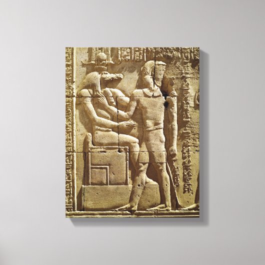 Vrijstelling van Sobek en Ptolemy VI Philometor Canvas Afdruk (Voorkant)