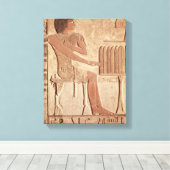 Vrijstelling waarin de overleden zitting is afgebe canvas afdruk (Insitu (Houten vloer))