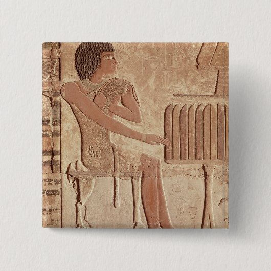 Vrijstelling waarin de overleden zitting is afgebe vierkante button 5,1 cm (Voorkant)