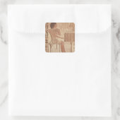 Vrijstelling waarin de overleden zitting is afgebe vierkante sticker (Tas)