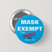 Vrijstellings-Button Ronde Button 5,7 Cm (Voorkant /achterkant)