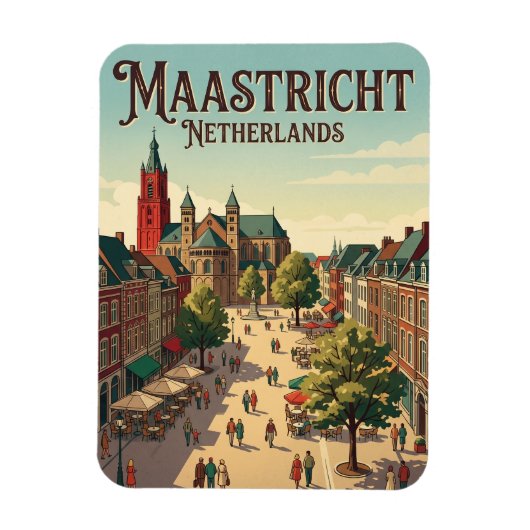 Vrijthof, Maastricht Nederland Magneet (Verticaal)