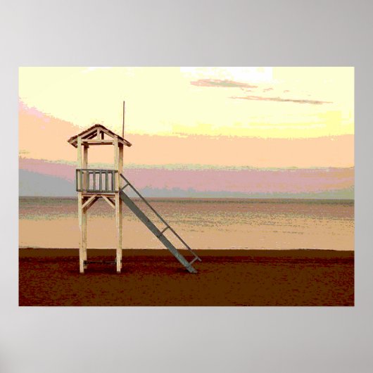 Vrijwaringsgarantie op Poster van strand (Voorkant)