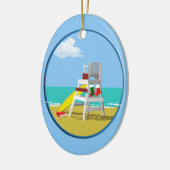 Vrijwaringsvoorzitter met Kerstmis Keramisch Ornament (Links)