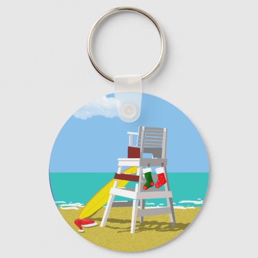 Vrijwaringsvoorzitter met Kerstmis Sleutelhanger (Voorkant)