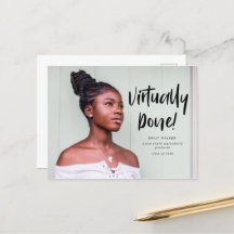 Vrijwel gedaan Afstuderen Aankondiging Briefkaart