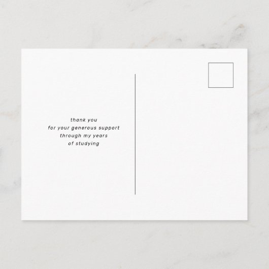 Vrijwel gedaan Afstuderen Aankondiging Briefkaart (Achterkant)