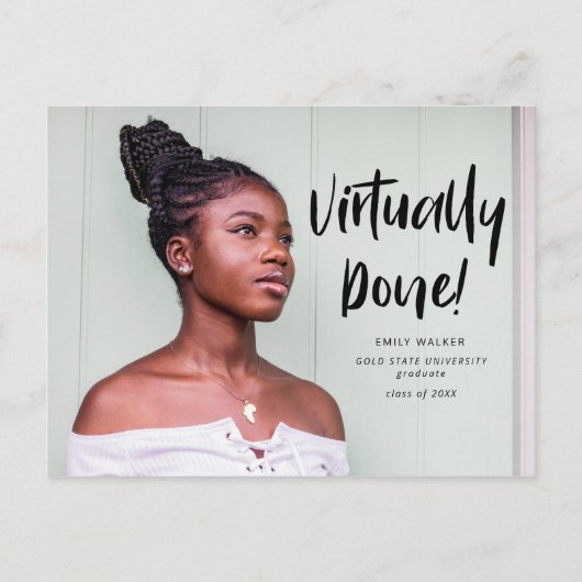 Vrijwel gedaan Afstuderen Aankondiging Briefkaart (Voorkant)