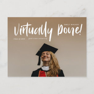 vrijwel voltooid briefkaart voor aankondiging van