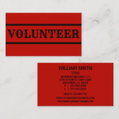Vrijwillig Visitekaartje (Voorkant / Achterkant)