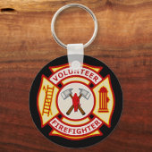 Vrijwillige brandweer Maltese kruis Sleutelhanger (Voorkant)