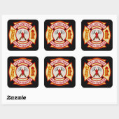 Vrijwillige brandweer Maltese kruis Vierkante Sticker (Vel)