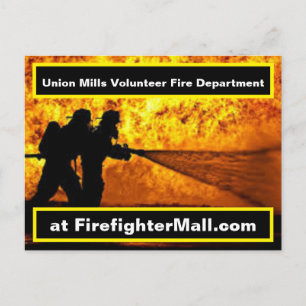 vrijwillige brandweer van Union Mills Briefkaart