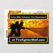 vrijwillige brandweer van Union Mills Briefkaart (Voorkant / Achterkant)