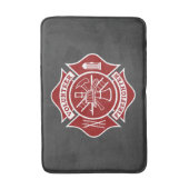 Vrijwillige brandweerman badmat (Voorkant Verticaal)