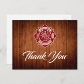 Vrijwillige brandweerman bedankt Briefkaart (Voorkant / Achterkant)