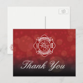 Vrijwillige brandweerman Dank u Briefkaart (Voorkant / Achterkant)