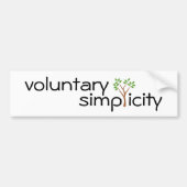 vrijwillige eenvoud bumpersticker (Voorkant)