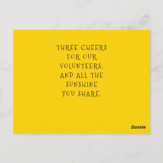 Vrijwillige Hartelijk dank Briefkaart (Achterkant)