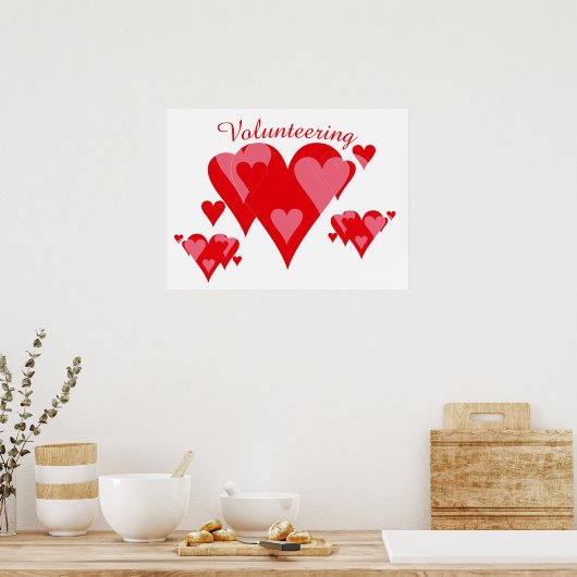 Vrijwillige harten van Janz Poster (Keuken)