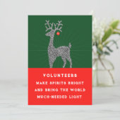 Vrijwillige kerstfeestkaarten feestdagenkaart (Staand voorkant)