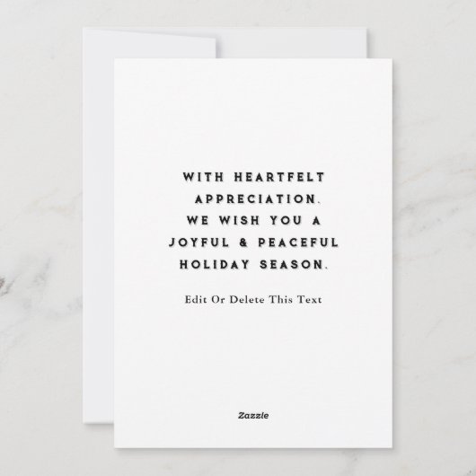 Vrijwillige kerstfeestkaarten feestdagenkaart (Achterkant)