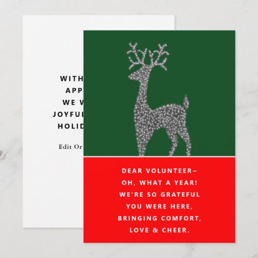 Vrijwillige kerstfeestkaarten feestdagenkaart (Voorkant / Achterkant)