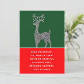 Vrijwillige kerstfeestkaarten feestdagenkaart (Staand voorkant)