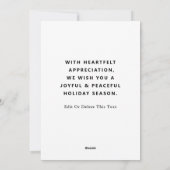 Vrijwillige kerstfeestkaarten feestdagenkaart (Achterkant)